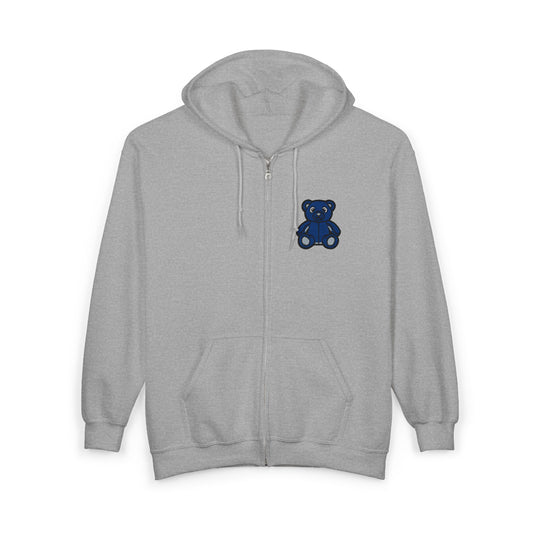 Twilight Bear Embroidered Zip Hoodie