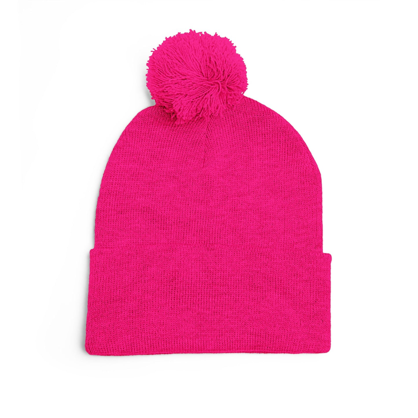 Pinky Bear Embroidered Pom-Pom Knit Cap
