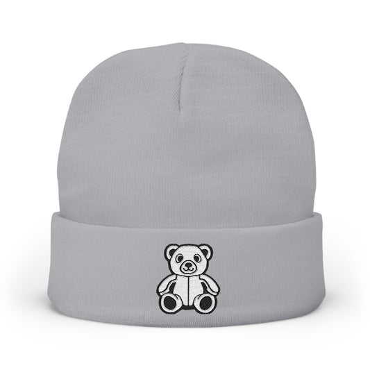 Polar Teddy Embroidered Knit Beanie