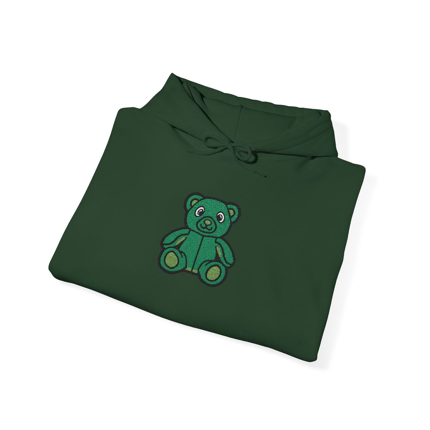 Emerald Bear Embroidered Hoodie