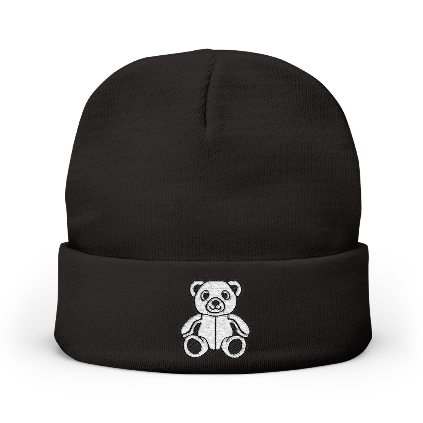 Polar Teddy Embroidered Knit Beanie