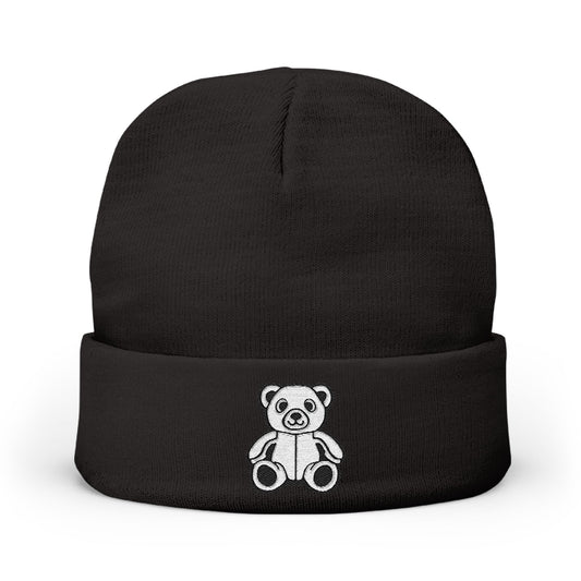 Polar Teddy Embroidered Knit Beanie