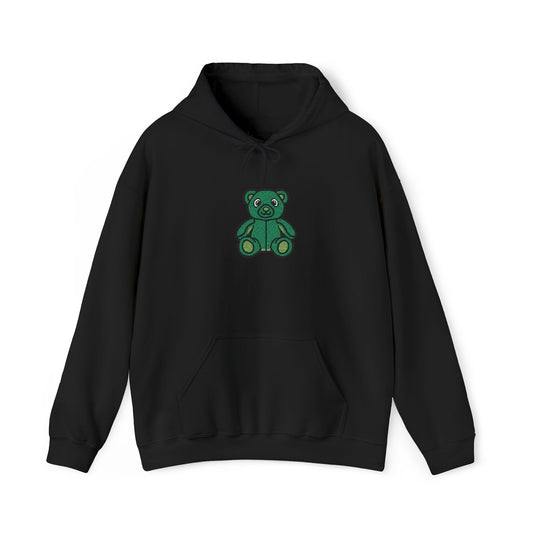 Emerald Bear Embroidered Hoodie
