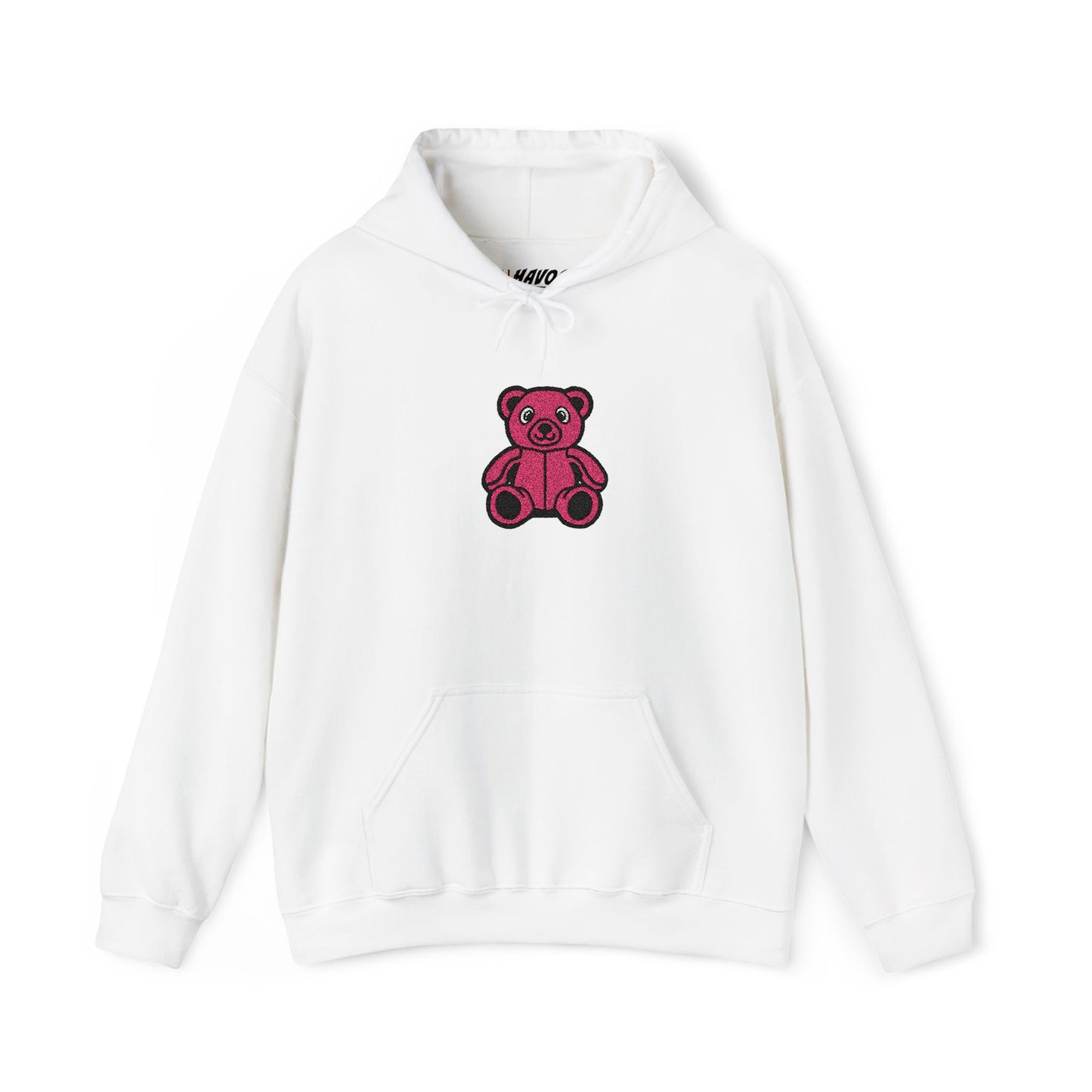 Pinky Bear Embroidered Hoodie