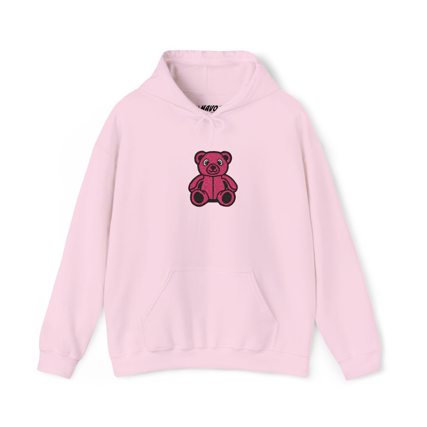 Pinky Bear Embroidered Hoodie