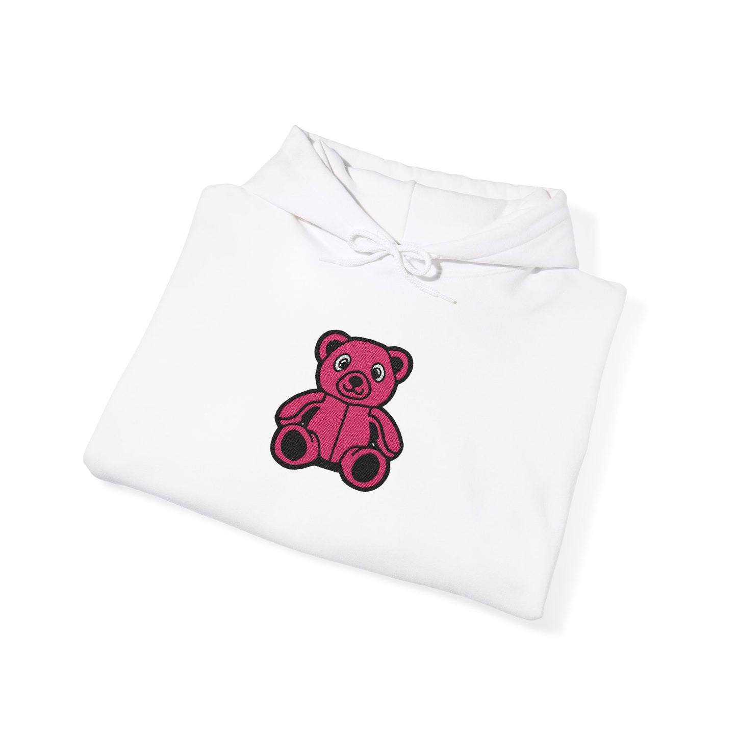 Pinky Bear Embroidered Hoodie