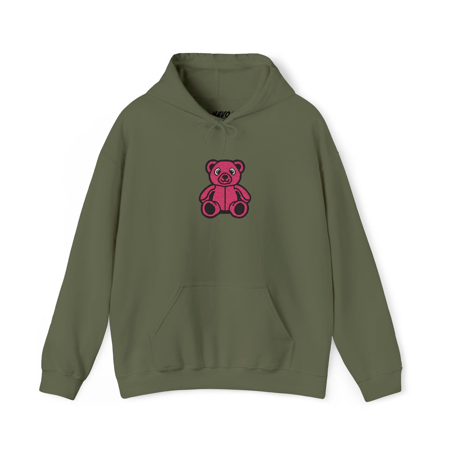 Pinky Bear Embroidered Hoodie