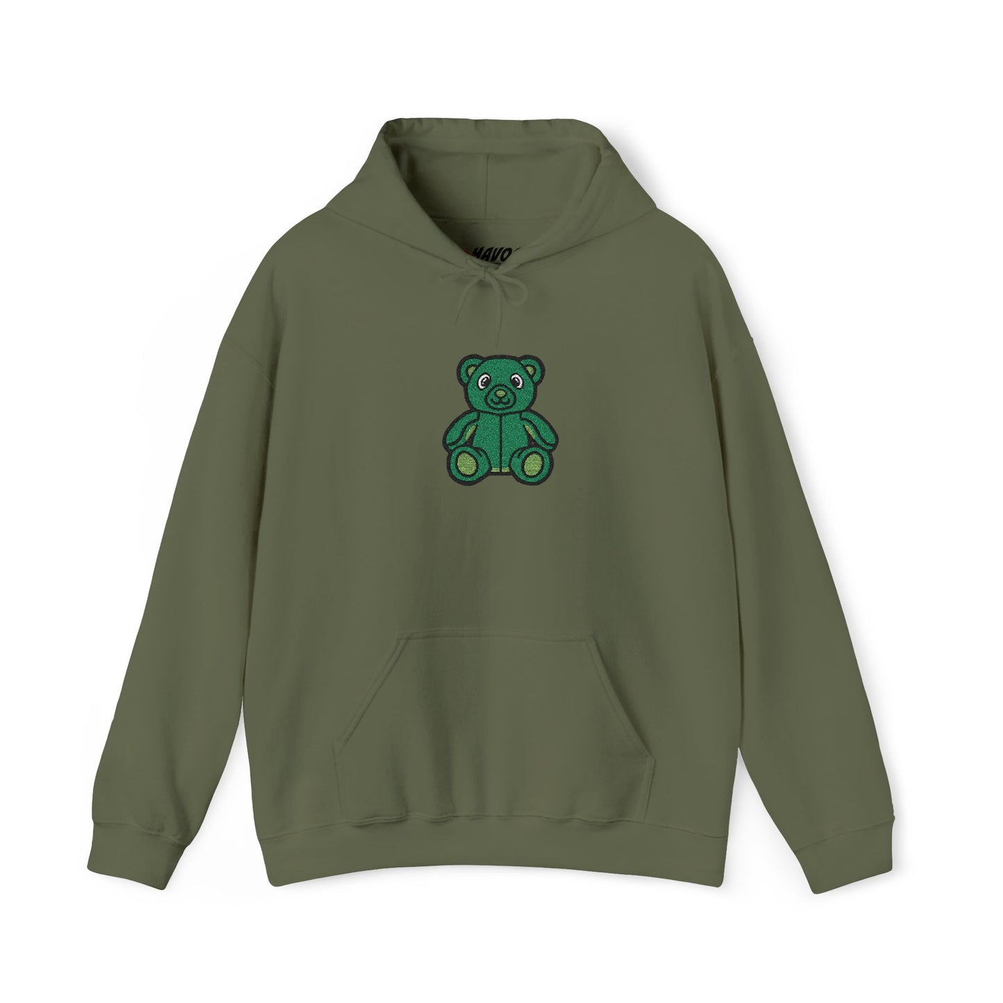 Emerald Bear Embroidered Hoodie