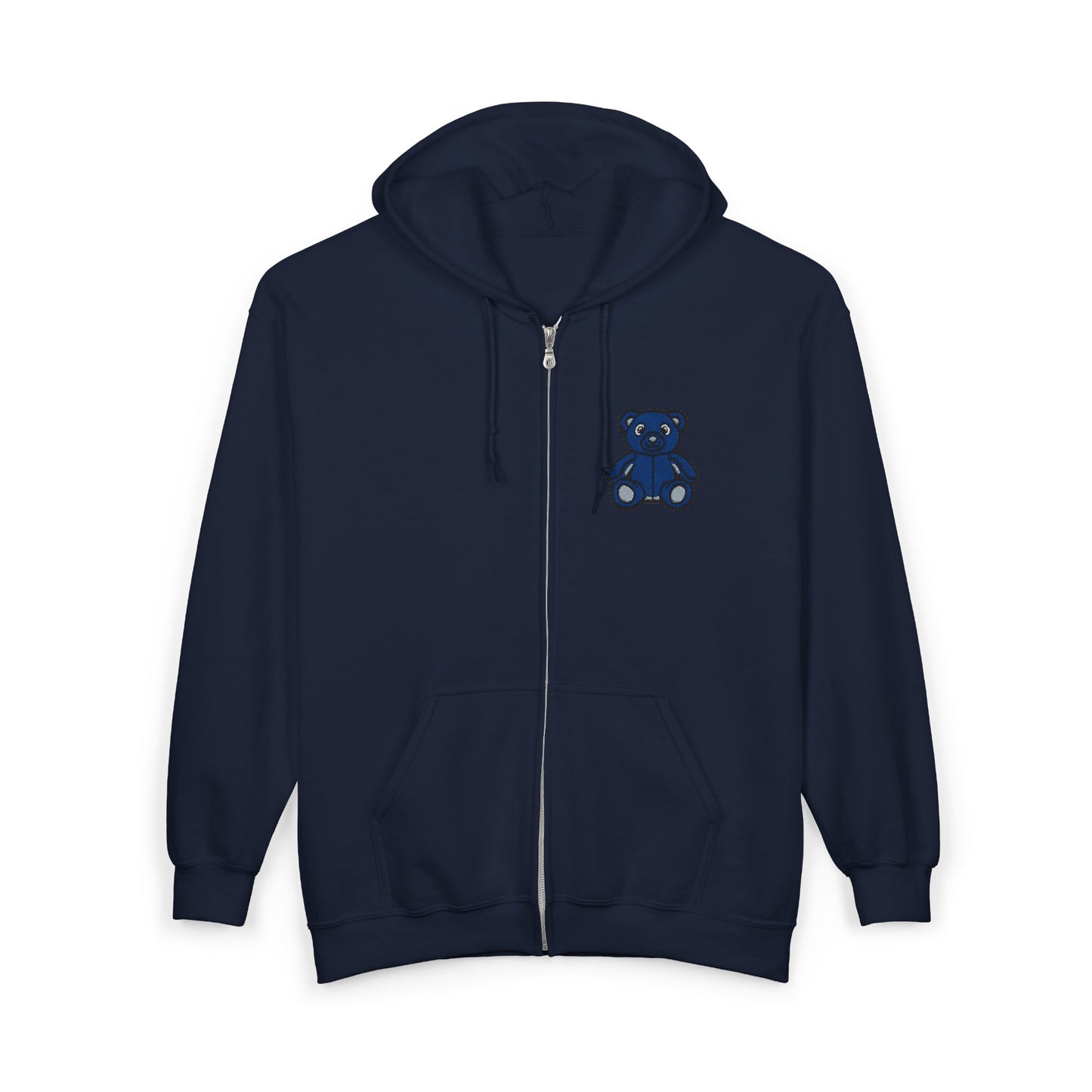 Twilight Bear Embroidered Zip Hoodie