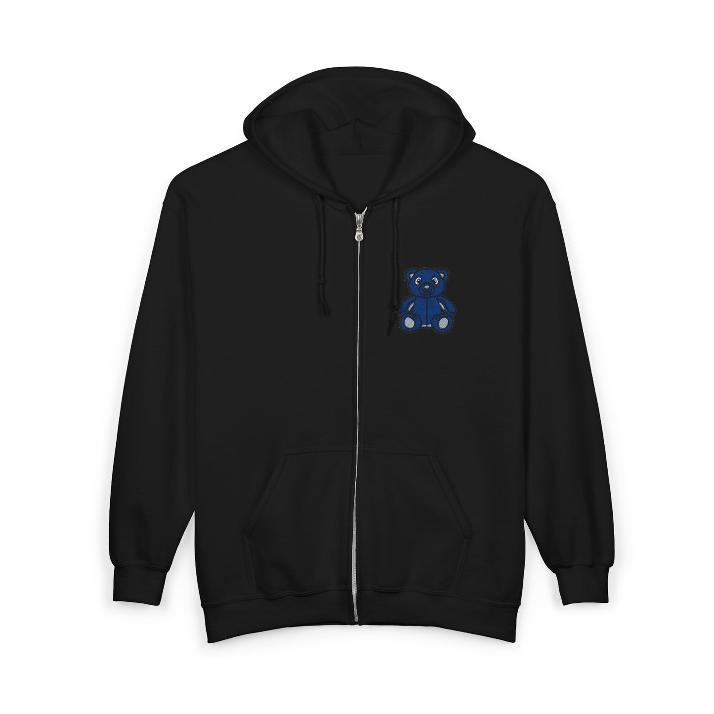 Twilight Bear Embroidered Zip Hoodie