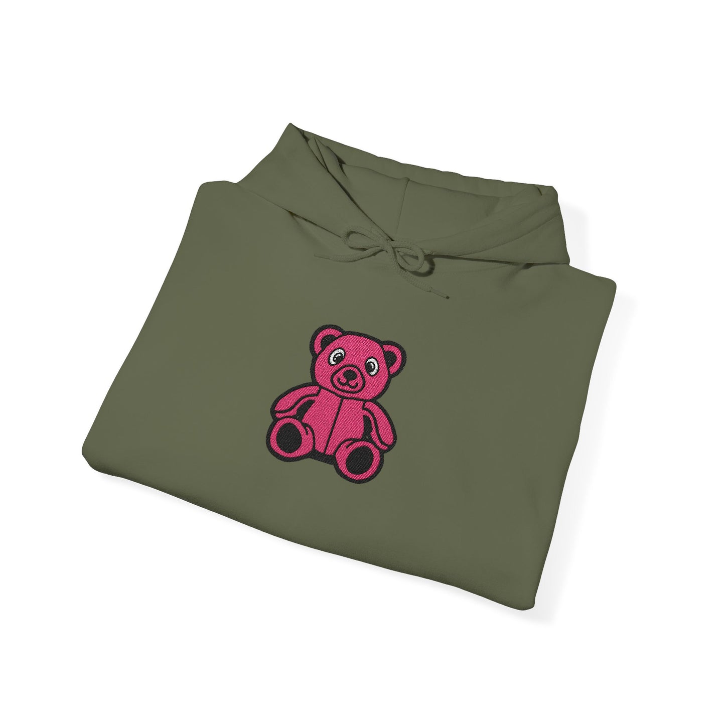 Pinky Bear Embroidered Hoodie