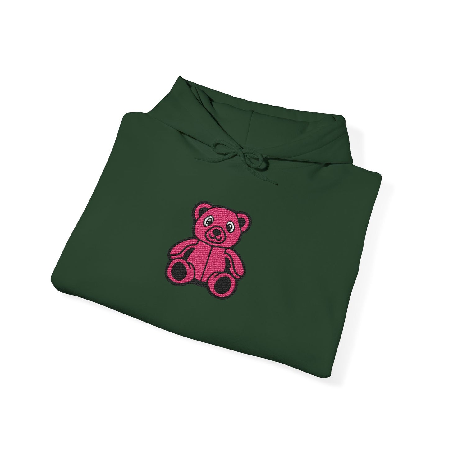 Pinky Bear Embroidered Hoodie