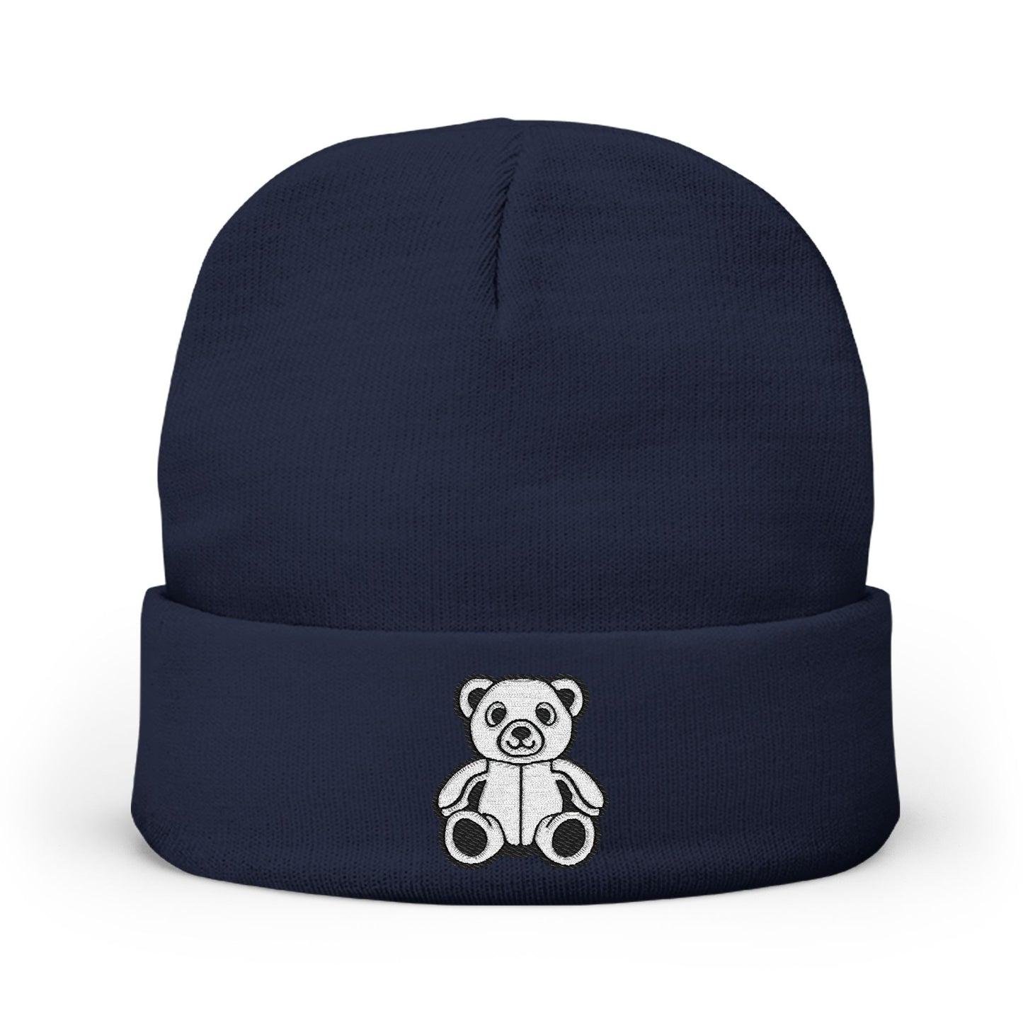 Polar Teddy Embroidered Knit Beanie