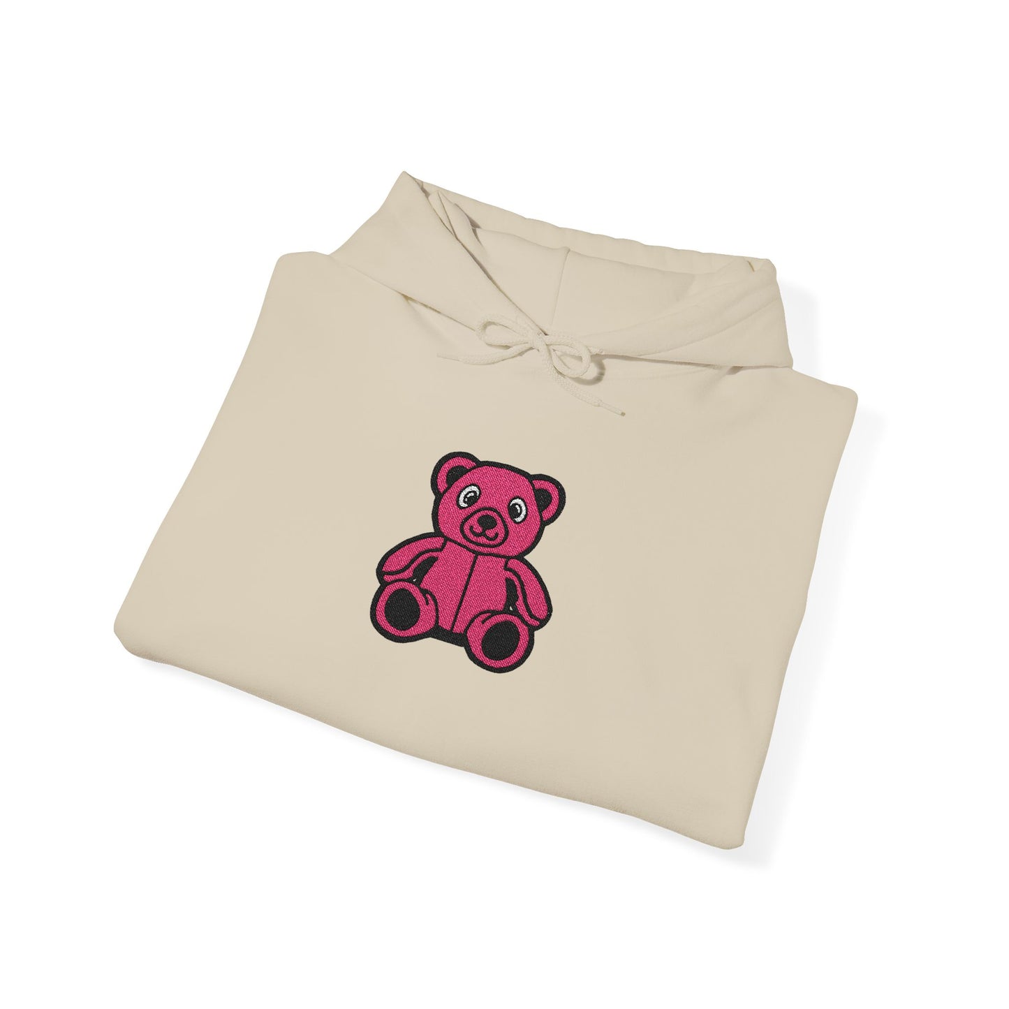 Pinky Bear Embroidered Hoodie