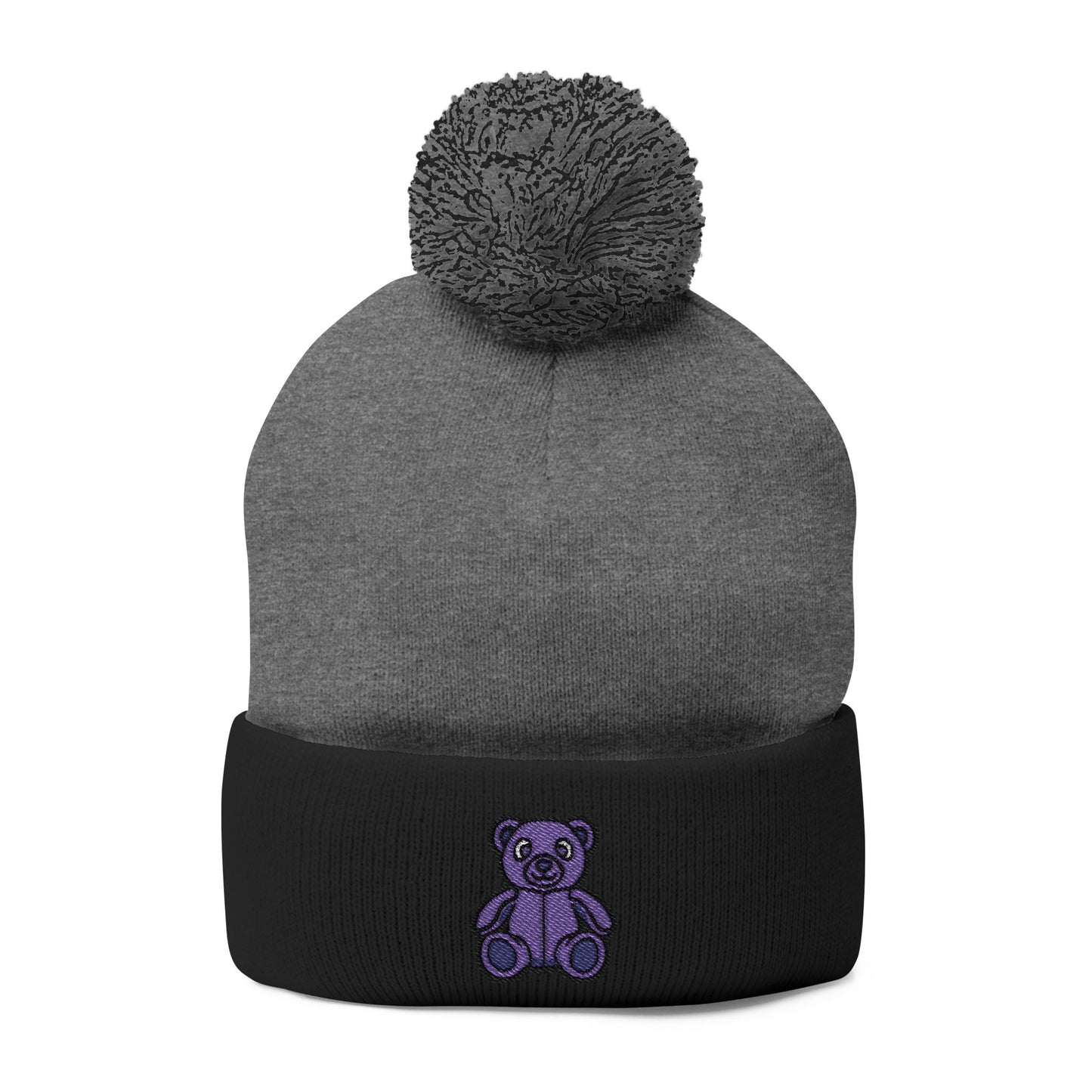 Lavender Dream Embroidered Pom-Pom Knit Cap 💜