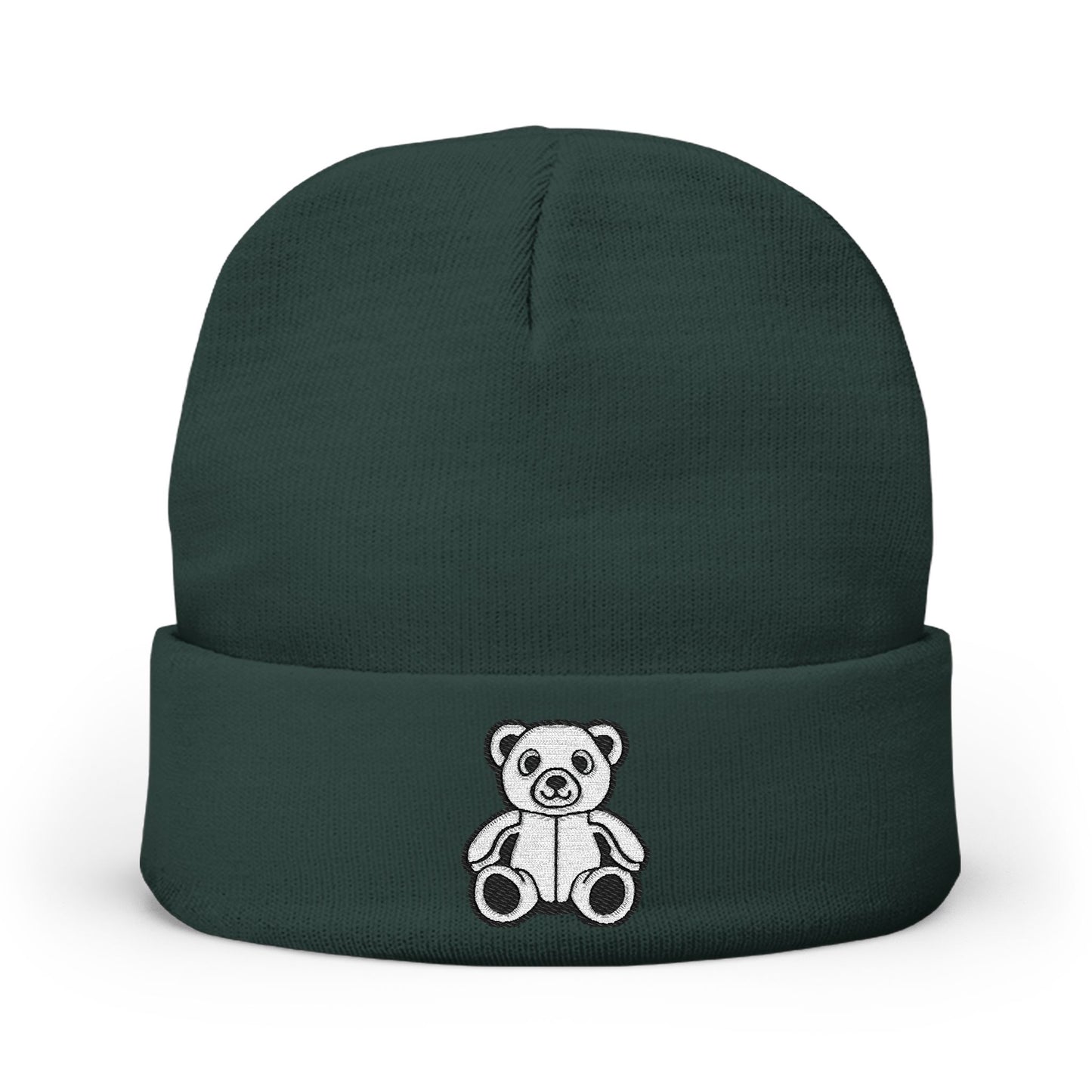Polar Teddy Embroidered Knit Beanie