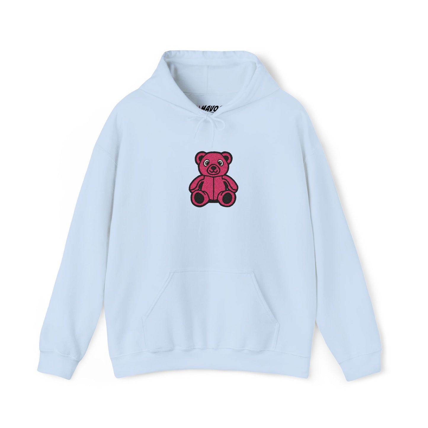 Pinky Bear Embroidered Hoodie