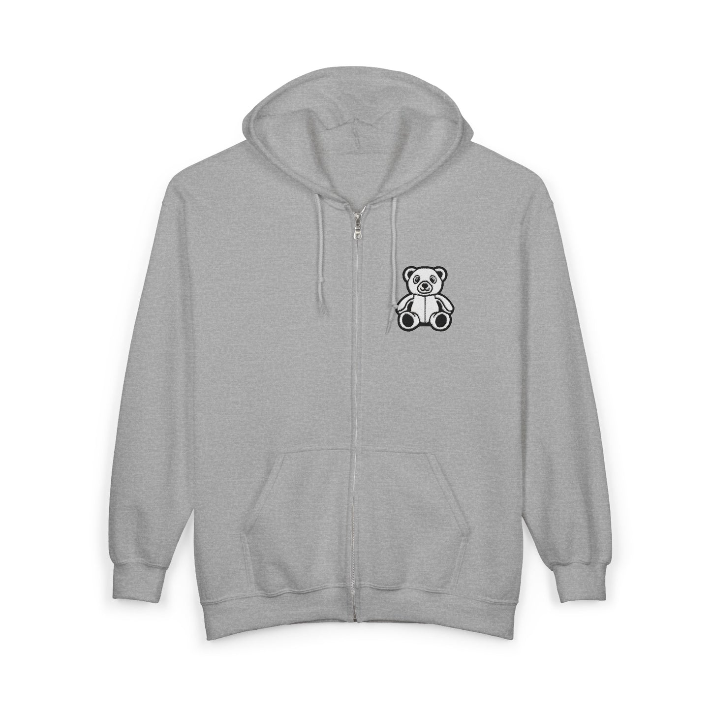 Polar Teddy Embroidery Zip Hoodie