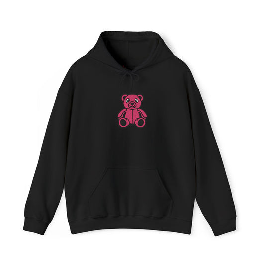 Pinky Bear Embroidered Hoodie