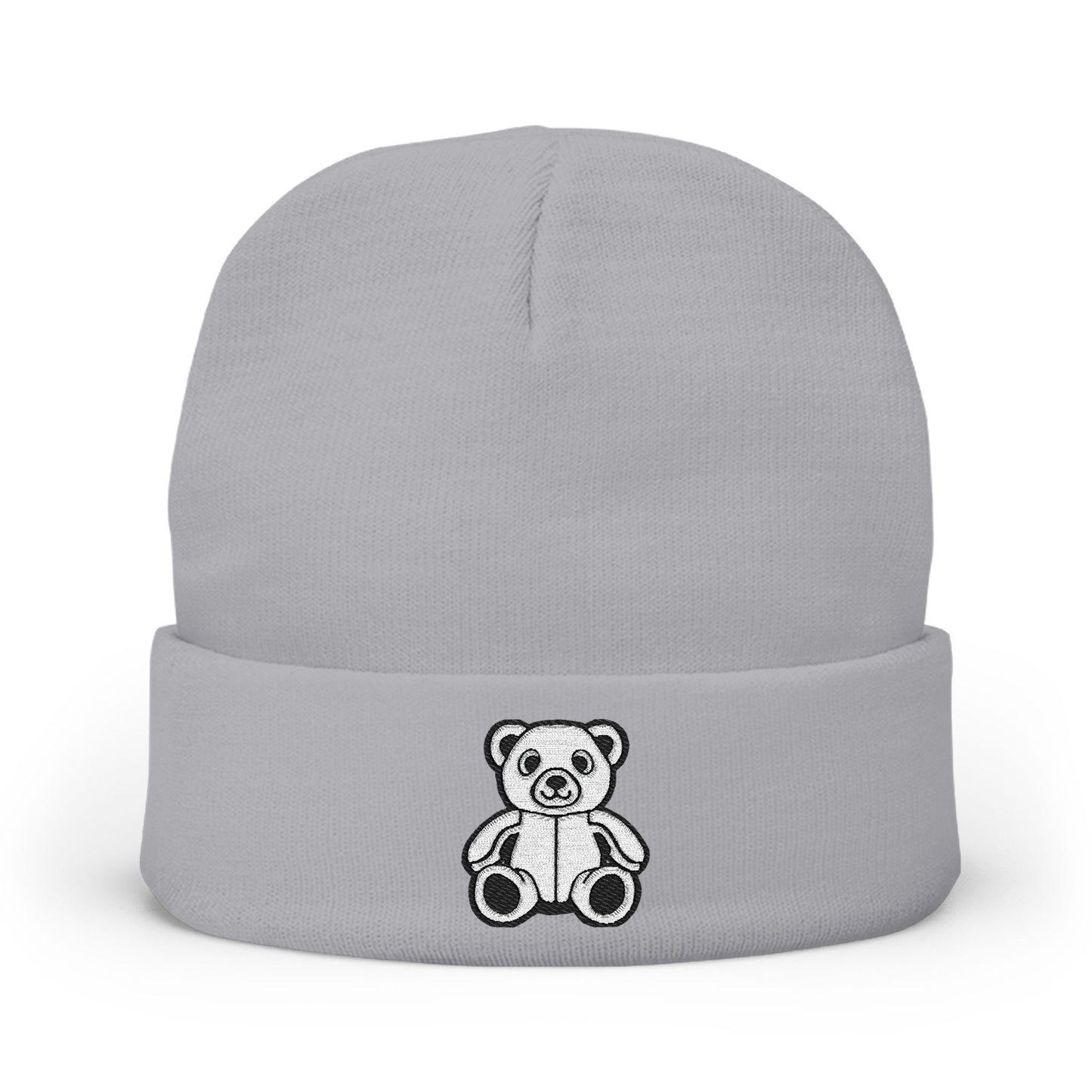 Polar Teddy Embroidered Knit Beanie