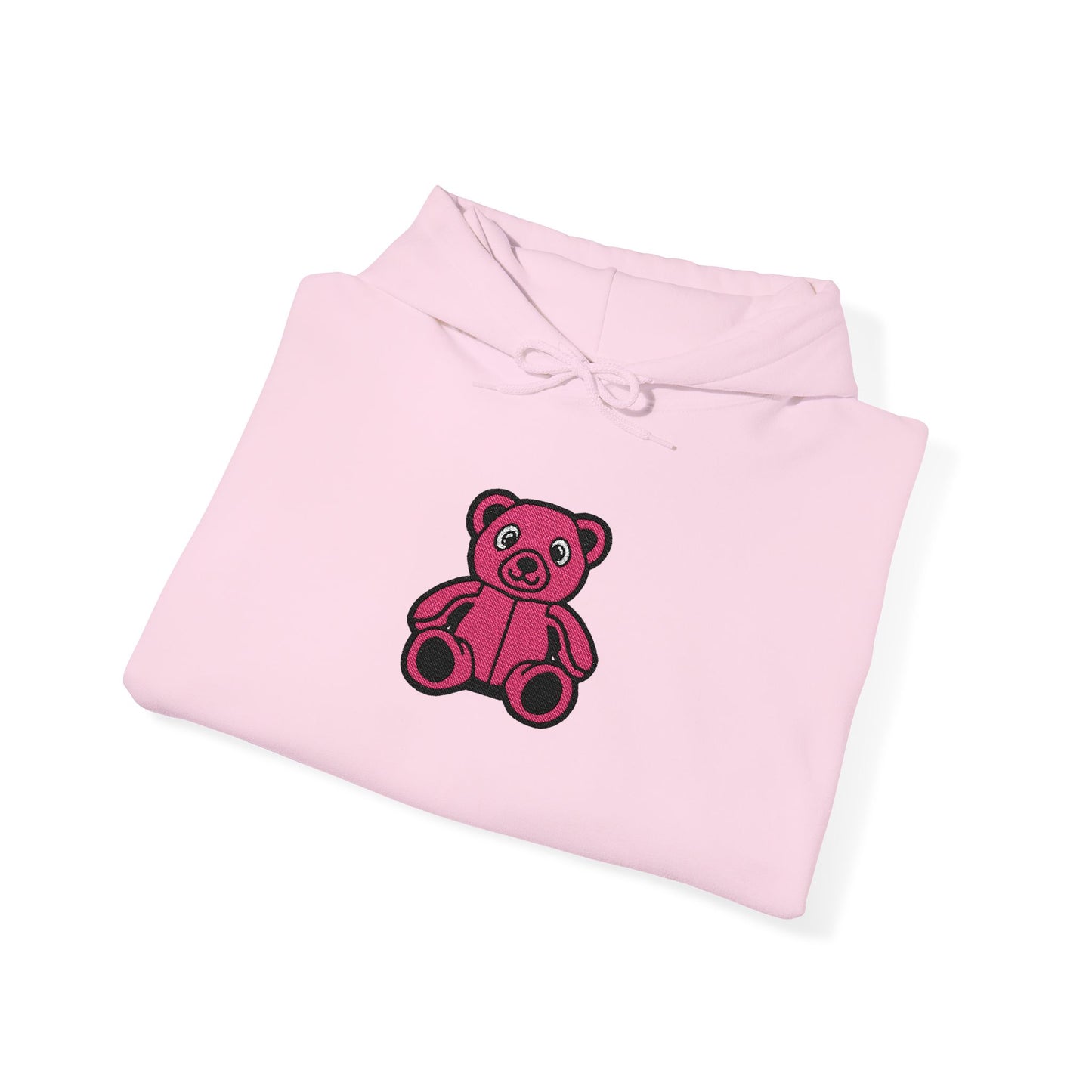 Pinky Bear Embroidered Hoodie