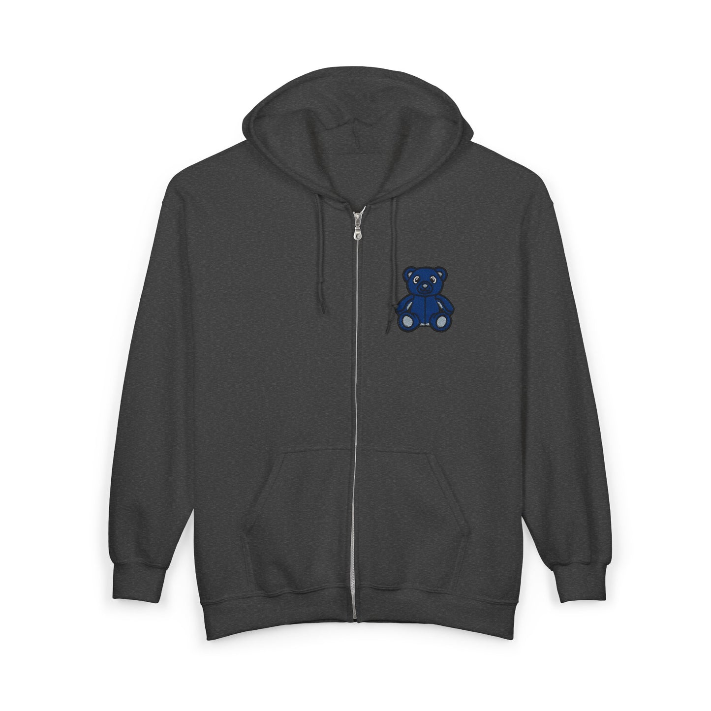 Twilight Bear Embroidered Zip Hoodie