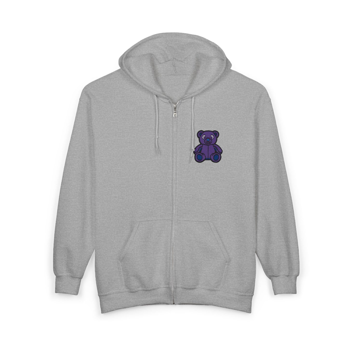 Lavender Dream Embroidered Zip Hoodie